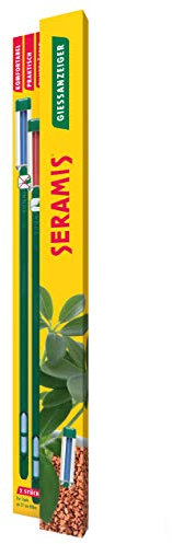 Seramis Gießanzeiger groß, 26 cm – 2er Set Pflanzen Gießmelder, Wasserbedarf-Anzeige für Pflanzen in Tongranulat und Erde, in Grün