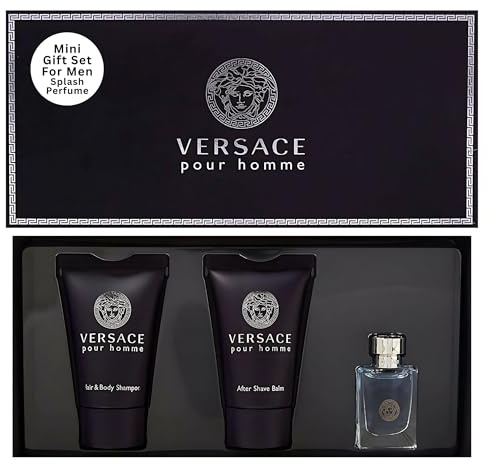 Versace Pour Homme for Men, 3 Piece Mini Gift Set