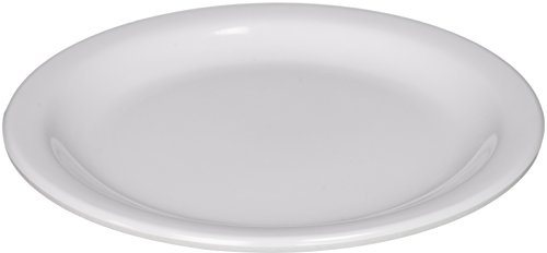 Winco MMPR-6W Round Melamine Plate, 6.5-Inch, White ( 12 Count ),Medium