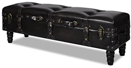 vidaXL Sitzbank Braun Sitztruhe Sitzhocker Aufbewahrungstruhe Bank Ottomane