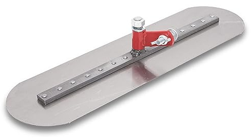 QLT BY MARSHALLTOWN Fresno Trowels, 24 Inch Length Round End - Superior Quality High-Carbon Steel Blade, All-Angle Swivel Attachment, FR24R