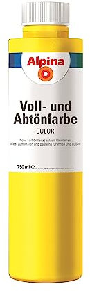 Alpina COLOR Voll- und Abtönfarbe Sunny Yellow 750ml seidenmatt