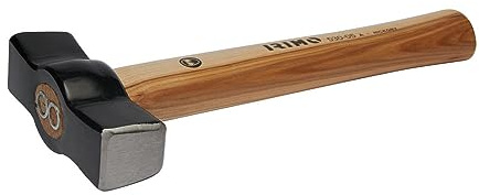 IRIMO Maurerhammer mit Holzgriff aus Hickory, 1.250g, Schwarz, Flach, Hickory-Holz