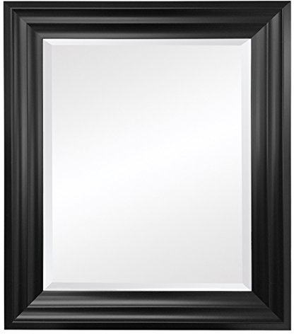 Gravier pour miroir, Plastique, noir mat, 30 x 20 Bevelled