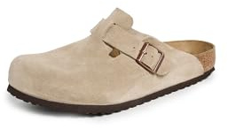 Birkenstock Women's Boston Soft Footbed Clog,Taupe Suede,46 M EU