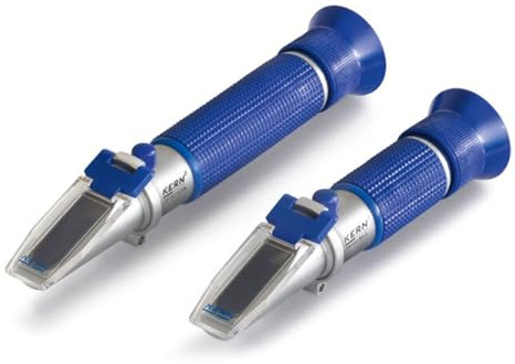 KERN Optics Analog Refraktometer mit ATC, Anwendungsbereich Honig, Blau, 12-30% Wassergehalt Skala, 0.1% Teilung