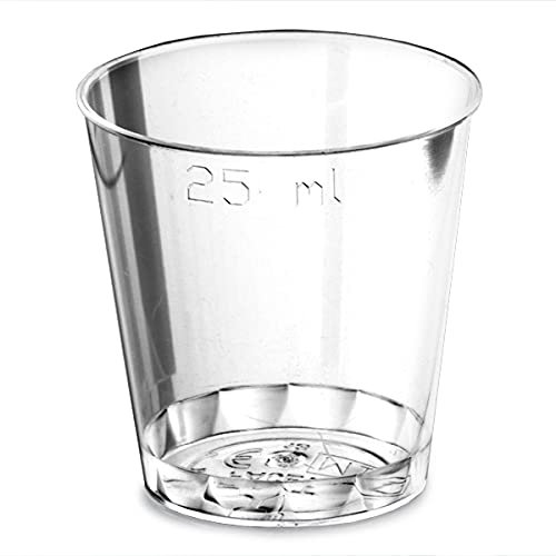 bar@drinkstuff Disposable Shot Glasses CE 25ml - Case of 1000 | Plastic Shot Glasses