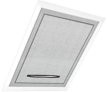 jarolift Fliegengitter für Dachfenster ohne Bohren Insektenschutz Mückenschutz, mit Reißverschluss, Kürzbar, 130 x 150 cm (B x H), Schwarz - 3er Pack