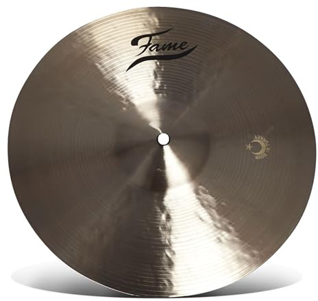 Fame Masters B20 12 Zoll HiHat, Handgehämmertes B20 Bronze Becken, Traditional Finish, Ausgewogener Warmer Klang, Sensible Ansprache, Definierter Chick-Sound, Professionelle Qualität, Hergestellt in