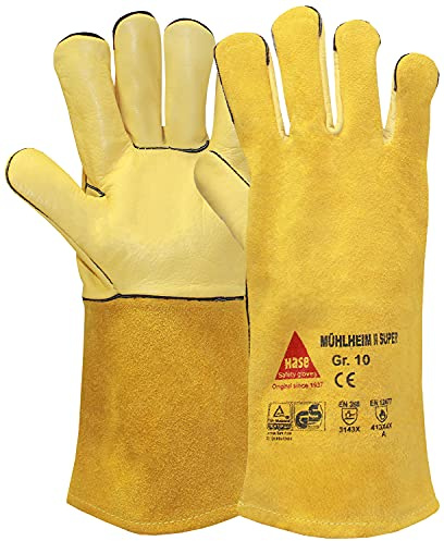 Hase SH301110/10 Lederhandschuhe, 2 Stück (1er Pack), braun