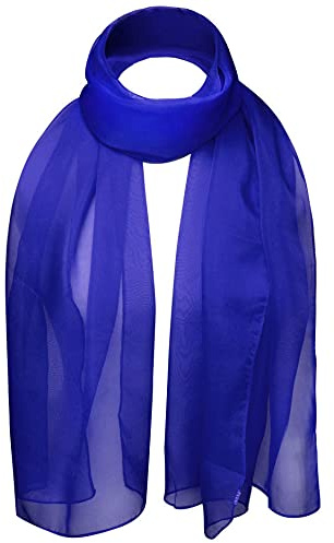 Basic Sense Chiffon-Schal, durchscheinend, weich, einfarbig, für Damen, sauber genäht