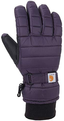 Carhartt Women's Waterproof Insulated Quilted Knit Cuff Glove, Nightshade, Small