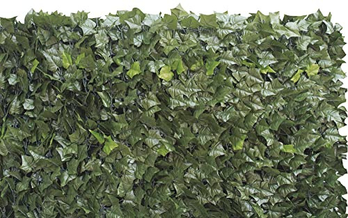 VERDELOOK | Sempreverde® Double, Siepe Artificiale 1x3 m, Foglia Edera su Due Lati, per Arredo Giardino, Coperture Ringhiere Balconi