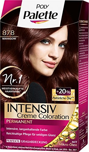 Poly Palette Intensive Cream Colouration 878 Mahogany Level 3 Pack of 3 x 115 ml