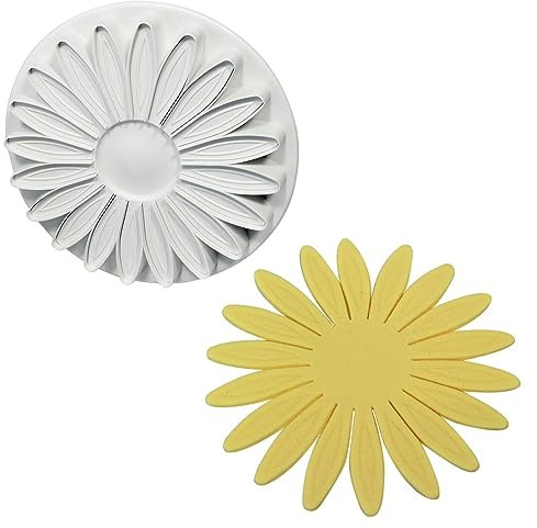 PME SD617 veined solros/tusensköna/Gerbera kolvskärare, 105 mm, 20 kronblad, vit
