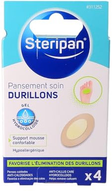 STERIPAN FOOTCARE - Steripan Soin Durillons Hydrocolloïde x 4 – Elimine Les Durillons En Douceur – Résistants A L’Eau