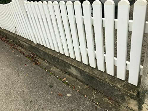 Zaunlatte mit runde Kappe halbrund weiss 1 Stck 90 cm + Kappe