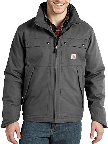 Carhartt Men's Big-Tall Quick Duck Jefferson Traditional Jacket, Charcoal, 3X-Large