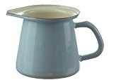 Münder Emaille - Kännchen, Kanne, Milchkännchen, Milchkrug - Farbe: Hellblau - 0,7 Liter - Emaille