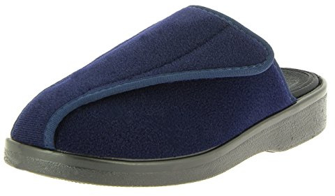 VAROMED Bali 58906 unisex vuxna, tofflor, terapisko, hälsosko, kardborrband, kardborrband, växelsäng, bred L, - marinblå - 40 EU X-Weit