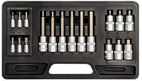 YATO YT-7752 - poco juego de tubos, 18pcs: 3-12mm hexagonal