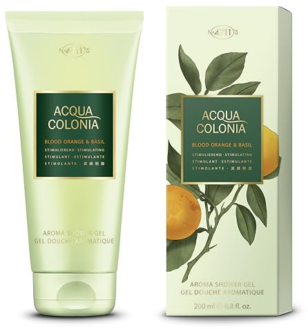4711 Acqua Colonia® Blood Orange & Basil | Duschgel - stimulierend - Wellness für die Sinne | 200ml Aroma Shower Gel