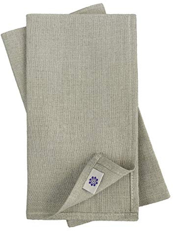 Linen & Cotton Set di 4 Tovaglioli in Stoffa Anabella, 100% Lino - Beige/Naturale (47 x 47cm)