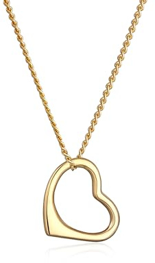 Elli PREMIUM Halskette Damen mit Anhänger Herz Liebe Klassisch Hochwertig in 585 Gelbgold