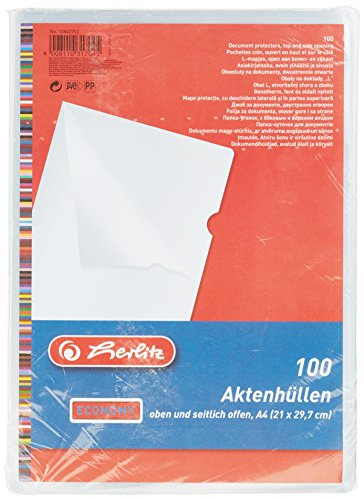 Herlitz Sichthülle 10843753 DIN A4 PP 0.09mm Transparent 10843753 100St.