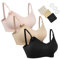 HOFISH Damen Still-BHS nahtlos – 3er Pack Bralettes für Schwangerschaft & Stillzeit, mit BH-Verlängerungen & Clips, volle Abdeckung, Pink/Schwarz/Beige, Größe M