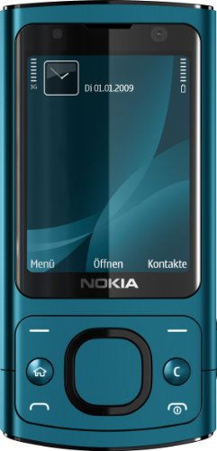 Nokia 6700 slide Cellulare (UMTS, GPRS, Bluetooth, Fotocamera da 5 MP, Lettore musicale), colore: Blu petrolio [Importato da Germania]
