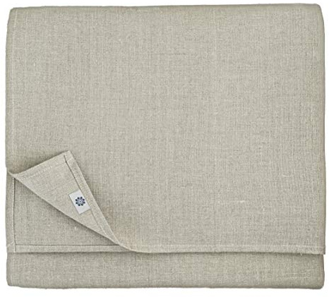 Linen & Cotton Elegante Festliche Tischdecke Stoff Anabella - 100% Leinen, Beige Natur (147 x 300 cm) Tischtuch Tischwäsche Rechteckig Lang für Restaurant Hotel Cafe Deko Hochzeit Geburtstag Party