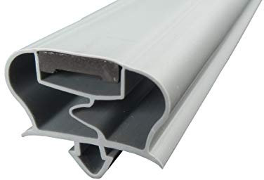 Junta magnética de perfil grande A – 2500 mm, incluye cinta magnética, color: gris (junta para nevera)