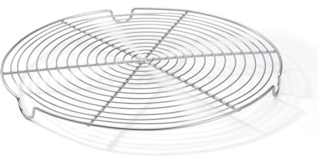 De Buyer Appoggio Acciaio Inossidabile Griglia a Grata con Supporto, diam 28 cm, 0237.28