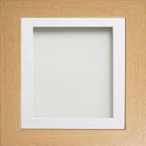 Frame Company Watson Beech 12x10 Photo Frame with Ivory Mount for 10x8 | Fits 10x8 with mount or 12x10 without, Frame size 12x10, Overall approx 15.0x13.0, Real Glass Front