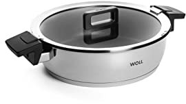 Woll Concept Bratentopf mit Deckel - Induktiv -, Ø 28 cm, 8 cm hoch, 4,8l - Geeignet für alle Herdarten, Edelstahl, backofenfest bis zu 200°, silber, mit Antihaftversieglung