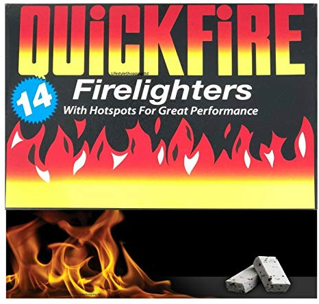 Fire Lighters Quickfire Firelighters Bulk Pack Hotspots Burners BBQ COAL LIGHTERS WOOD BURNERS (3 Pack of 14)