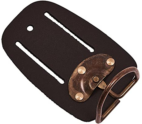 Amtech Hammer Holder Swivel, Heavy-Duty Leather with Steel Loop and Belt Compatibility for Contractors, DIYers and Workshop Use.