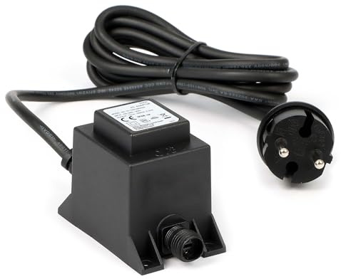 SunSun Netzteil JBA48V-12-1800U 12 V 1800 mA, 2-poliger Netzadapter mit Niedervolt-Stecksystem, Transformator IP68 für Teichbeleuchtung und Garten