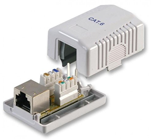 Pro Signal PSG08002 1-Port Cat6 RJ45 Aufputzdose, geschirmt
