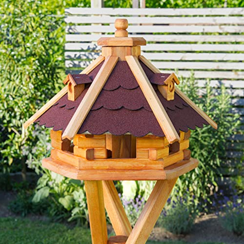 Deko-Shop-Hannusch Vogelhaus von Größe L, XL und XXL Futterhaus Futterhäuschen Vogelvilla V18, Vogelfutterhaus aus Holz