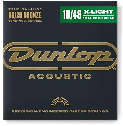 JIM DUNLOP - DAB1048 - Akustikgitarren-Saiten - Bronze 80/20 Extra Light 10-14-22-30-40-48