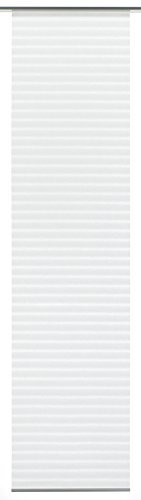 Gardinia 5485 Flächenvorhang Flame inklusiv Aluminium Unterprofil, von unten einkürzbar, 60 x 300 cm, weiß