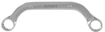 Sunex 993501 M 8 mm x 10 mm Voll Poliert Half Moon doppelt Rohrsteckschlüssel, 993503M