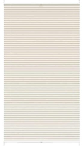 vidaXL Plissee Faltrollo Rollo Sichtschutz Jalousie Plisseerollo Klemmen 100x200cm Creme