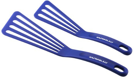 Rachael Ray Küchenhelfer und Gadgets Nylon Kochutensilien/Pfannenwender/Pfannenwender – 2-teilig, blau, 25,4 cm & 30,5 cm Spatel-Set