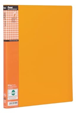 Pentel DCF542F Recycology Präsentationsmappe Fresh aus 50% recyceltem PP, A4, 20 Taschen, orange