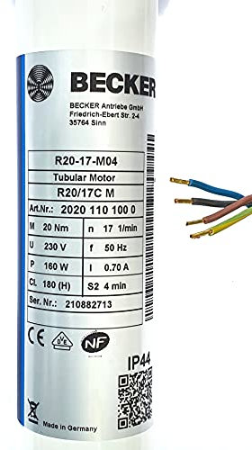 Becker Entraînement pour volet roulant et protection solaire avec arrêt mécanique R20/17 cm