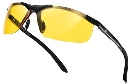 DUCO Night vision Driving Glasses For Headlight Polarized Driver Glasses 8125 (Shine Black/Yellow)