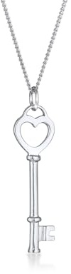 Elli Halskette Damen Schlüssel Herz Liebesschlüssel 925 Sterling Silber
